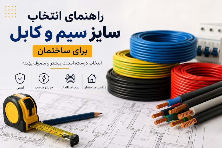 راهنمای انتخاب سایز سیم و کابل برای ساختمان؛ از ۱.۵ تا ۲۴۰ میلی‌متر
